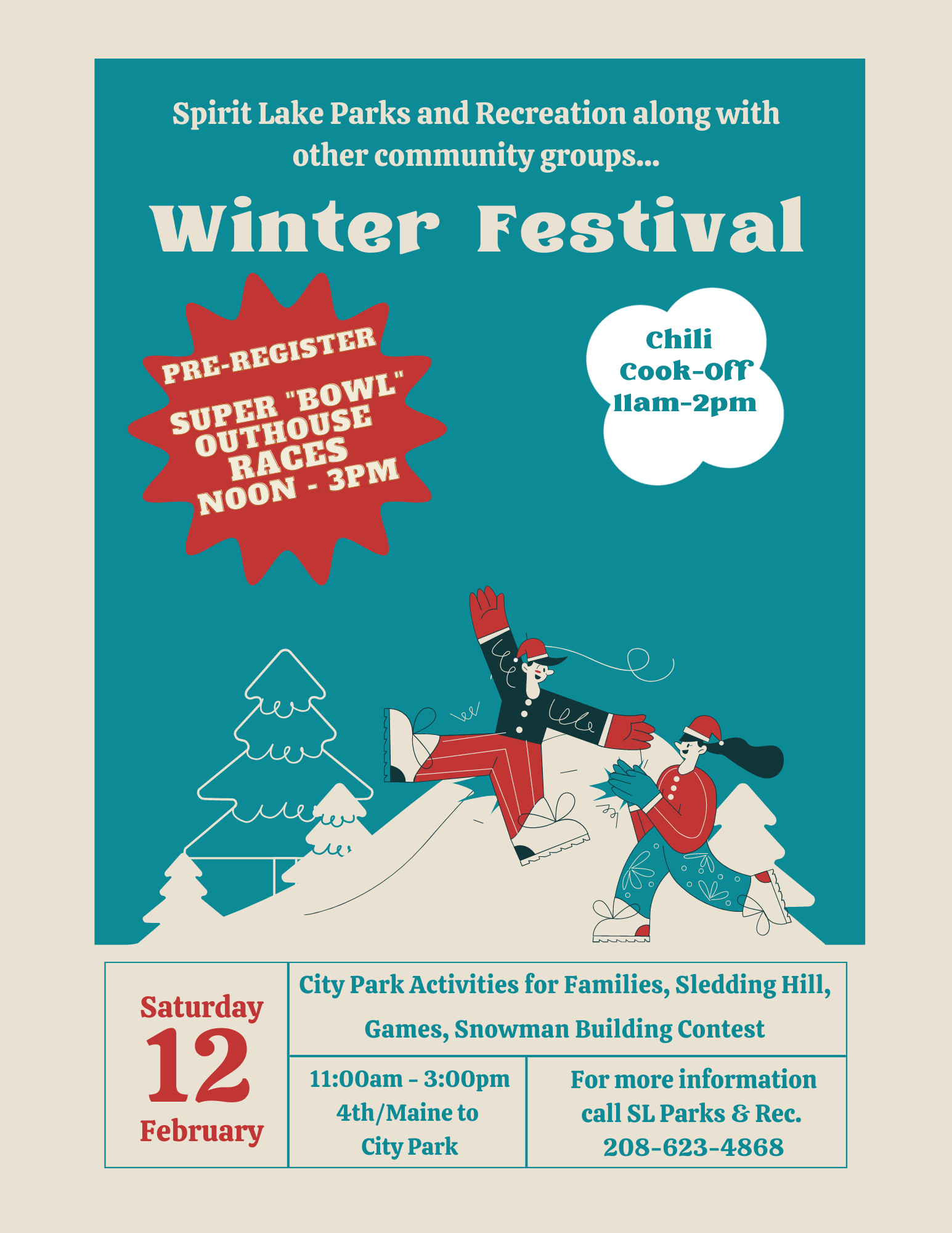 Spirit Lake 2022 Winter Festival Flyer